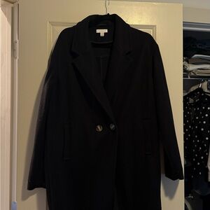Topshop Women's Black Coat